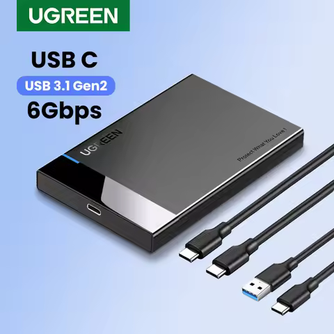 UGREEN HDD Case 2.5 SATA to USB 3.0 Adapter Hard Drive Enclosure for SSD Disk HDD Box Type C 3.1 Cas