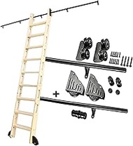 Rolling Library Ladder Hardware Kit Sliding Door Ladder Track Kit (No Ladder), Home Office Ladder Sy