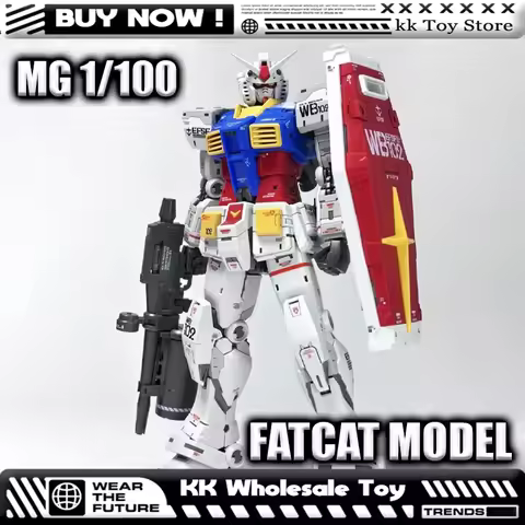 New FATCAT Model MG 1/100 Rx-78-2 2.0 RG Enlarged Version Assembly Model Kits Plastic skeleton Anime