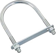 U-Bolt, With Plate Hex Nuts, Zinc, 1/2 x 4 x 6.5-In. -N347-831