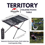Naturehike Folding Camping Table Nylon Outdoors Tables 59 x 40 x 39 Lightweight Foldable Aluminum