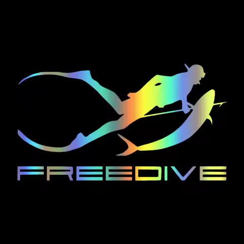 CK3343# Free Dive Vinyl Car Sticker Waterproof Cool Waterproof Removable Decal Self-Adhesive Car Aut