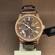 Orient RA-AK0009T10B Sun &amp; Moon Brown Leather Automatic Analog Men's Dress Watch