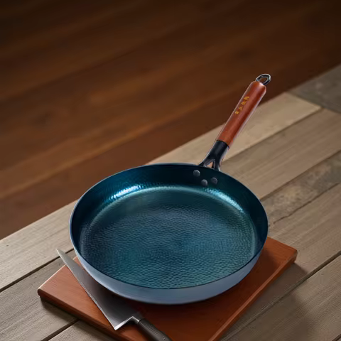 Cast Iron Frying Pan Hand hammering Uncoated Skillet Fried Egg Steak Kitchen Pan for Gas Stove Induc