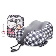 murmur 山丘頸枕 (附收納袋)│hello kitty (黑白格) | 附吊飾