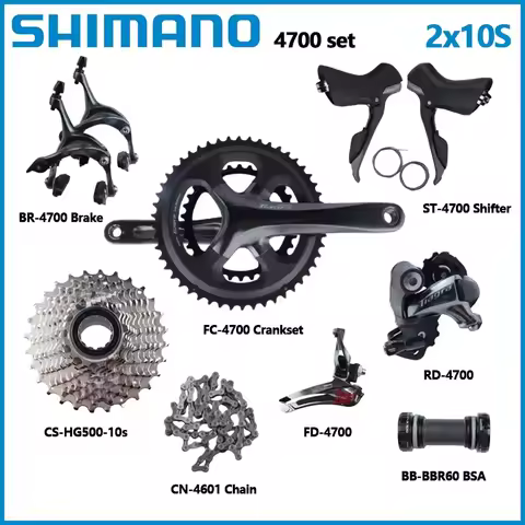 Shimano TIAGRA 4700 Groupset 2x10Speed 170MM 172.5MM 50-34T 52-36T Crank HG500 10S CS 4601 Chain RD 