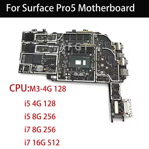 Original For Surface PRO 5 Logic Board 1796 Tablet Computer Motherboard CPU M3 I5 4G I7 8G 16G M1007