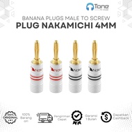 Banana Plug Nakamichi 4mm Gold Plated Jack Speaker Screw Type