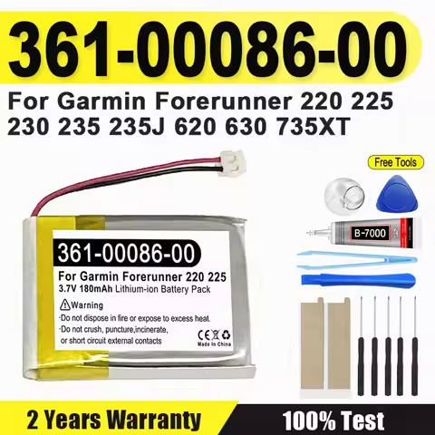 Brand-New 361-00086-00 Battery For GARMIN Forerunner 220 225 230 235 235J 620 630 735XT instinct/ins