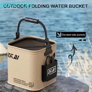 QUINTON Foldable Bucket, Foldable Bucket Fishing Bucket Fishing Bucket, Cover Net Camping Bucket Out