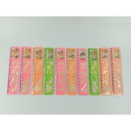Eighty's Three-Dimensional Drawing Pattern Old Ruler (1 Piece) Old Stationery Collection