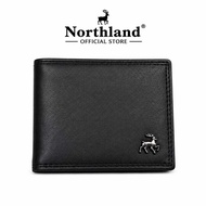 Northland Dompet Lelaki Hitam dengan logo metal  - Dompet Kulit Asli untuk Lelaki - Bags & Wallets