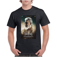 Ajith Kumar New Look - Thunivu Movie Poster cotton Round Neck T-shirt