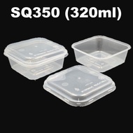 PP Square Container With Lid SQ250 SQ350 SQ450 SQ650 SQ750  / Microwavable Container / Kotak Plastik