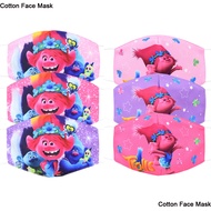 Trolls Printed Face Mask Cartoon Design Kids Baby Girls Cotton Masks Anti Dust Face Mask