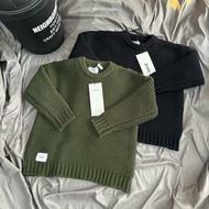 VXAQ WTAPS Shawn Yue Same Style Thick Knitted Sweater Round Neck Sweater Plus Size