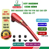 Advanced handheld back massager Niko NK-177 - Many massage modes, many new heads, safe rechargeable 