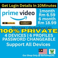 AMAZON PRIME VIDEO 4K ORIGINAL 1 / 6 BULAN DENGAN WARRANTY