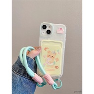 HP Simple Cute Winnie the Bear Card Holder Case Samsung 0 A37 A57 5G A07 A17 A56 A36 A26 A16 A06 5G 