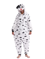 vavalad Adult Animal Dalmatian Onesie Pajamas Christmas Costume Cosplay Homewear One Piece Pajamas f