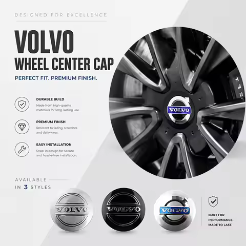 Car Volvo T6 V90 V60 V40 XC90 S60 C30 XC60 V50 V70 S90 XC40 S80 4PCS 57mm 60mm Car Wheel Center Cap 