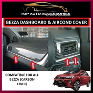 BEZZA 20-22 DASHBOARD COVER & AIRCOND OUTLET COVER CARBON FIBER & PIANO BLACK COLOR / BEZZA INTERIOR