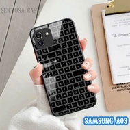 Softcase Glass Kaca SAMSUNG A03 - Casing hp SAMSUNG A03 [ S59 ].