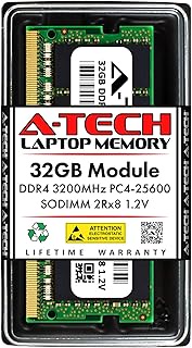 A-Tech 32GB RAM Replacement for Crucial CT32G4SFD832A | DDR4 3200MHz PC4-25600 2Rx8 1.2V SODIMM 260-