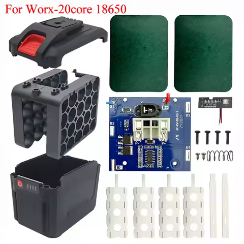 20 X 18650 WA3550 Li-ion Battery Case PCB Charging Protection Circuit Board For Worx 21V WA3551 WA35