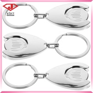 3Pcs Portable Silver Zinc Alloy Shopping Trolley Token Key for Key Decoration yuanjingyouzhang