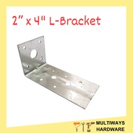 【READY STOCK】L Bracket Besi Biru 2" x 4" – GI Galvanised Iron Anti Karat untuk Rak, Dinding / Angle 