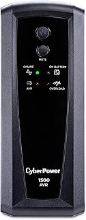 CyberPower CP1500AVRT AVR UPS Battery Backup and Surge Protector, 1500VA/900W, 10 Outlets, Mini-Towe
