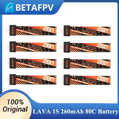 BETAFPV LAVA 1S 260mAh 80C Battery BT2.0 for Air65 Meteor65 Pro O4 Whoop Drone FPV Racing Drone Airp