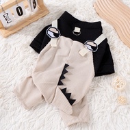 Pet Clothes Autumn Winter Cute Dinosaur Pullable Four-Legged Clothes Dog Harness Clothes Puppy Dinos