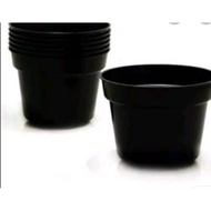(terlaris) pot bunga grace 20 hitam - pot plastik 20 hitam - pot bunga