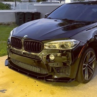 Gloss Black MT Style Front Bumper Lip Spoiler Splitter Diffuser Retroft For BMW F85 F86 4.4T V8 Real