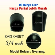 10pcs Kaki Karet bulat 3/4" Chitose - Kaki Karet Kursi Meja - Tutup Pipa Besi