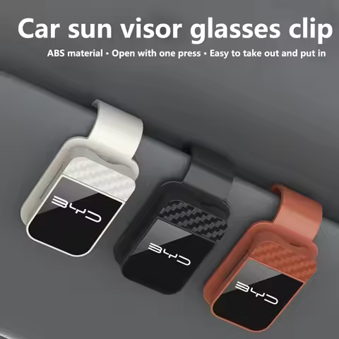 Car Sun Visor Glasses Clip Carbon Fiber Eyeglasses Sunglasses Storage For BYD F3 E6 Atto 3 Yuan Plus