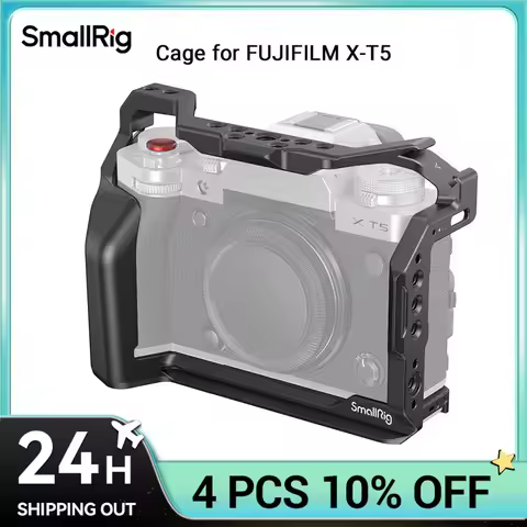 SmallRig X-T5 Camera Cage for FUJIFILM, Aluminum Camera Rig for Fujifilm XT5 Built-in NATO Rails Qui