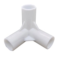 3 Way White Pvc Tent Feet Corner Center Connector Pipe Pvc Straight Elbow Tee Connector Plastic Join
