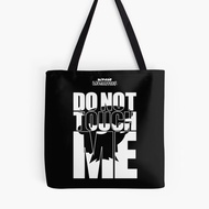 DO NOT TOUCH ME Dexter's Laboratory Quote Meme Slogan Tote Bag Canvas Black