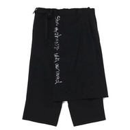 กางเกงขาสั้นทรงหลวมลำลอง Yohji Yamamoto ลายพิมพ์ ความยาว 8 ฟุต สำหรับทั้งชายและหญิง กางเกงขายาวทรงหล