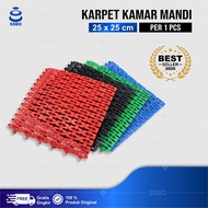 TERLARIS KARPET KAMAR MANDI POLKADOT BATHROOM 25 CM KESET ALAS KAKI ANTI LICIN ANTI SLIP MURAH COD