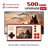 [Universal support] K30เครื่องเล่นเกมแบบพกพามือถือสำหรับเล่นเกมเครื่องเล่นวิดีโอเกมคลาสสิครองรับเอาท์พุต AV 3.2นิ้วมีจอ LCD สีในตัวสำหรับเกม500