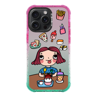 HI-SHIELD Stylish เคสใสกันกระแทก iPhone รุ่น Enjoy Eating Girl [เคส iPhone15][เคส iPhone14][เคส iPho