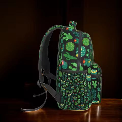 15.6 Inch Backpacks Cute Cactus Laptop Backpack Shoulder Bag School Bookbag Casual Daypack Travel Hi