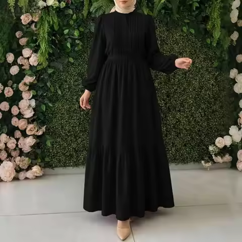 2026 ZANZEA Fashion Muslim Abaya Dress Spring Maxi Long Dress Dubai Robe Kaftan Women Long Sleeve So