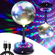 24RGB LED Mirror Reflection Disco Light Ball Rotating Motor Hanging Lamp Base DISCO BALL LIGHT