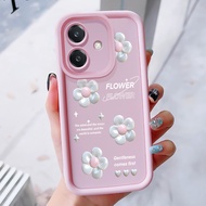 Case For OPPO A3 4G A3 Pro 5G A3X 4G A3X 5G A40 A60 5G Three-Color Flower Phone Silicone Shockproof