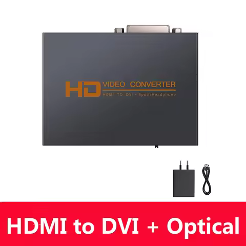 1080p HDMI to DVI Converter HDMI to DVI + Optical Toslink SPDIF + 3.5mm Stereo Audio Metal Housing H